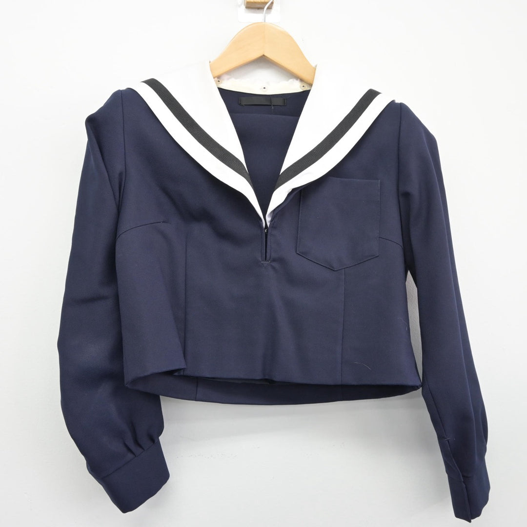 【中古】愛知県 名古屋西高等学校 女子制服 2点（セーラー服・スカート）sf025551