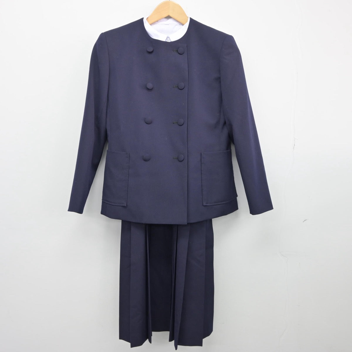 【中古】東京都 府中第一中学校 女子制服 4点（ブレザー・シャツ・ジャンパースカート）sf025562