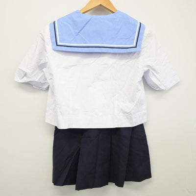 【中古】千葉県 貝塚中学校 女子制服 2点（セーラー服・スカート）sf025571