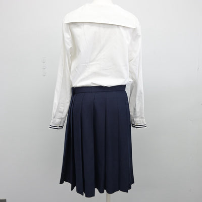 【中古】岡山県 就実高等学校 女子制服 4点（ブレザー・ベスト・セーラー服・スカート）sf025572