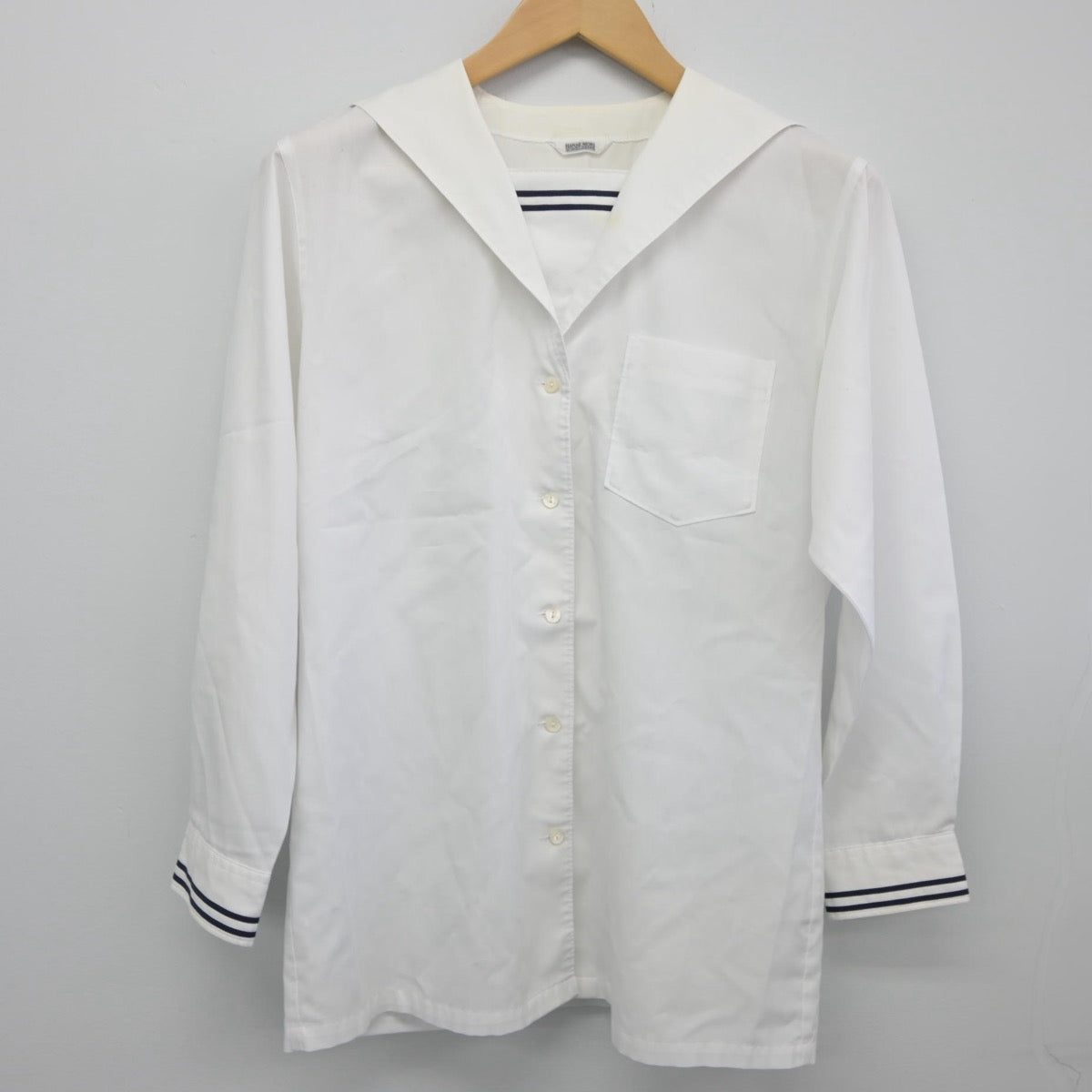 【中古】岡山県 就実高等学校 女子制服 3点（ニット・セーラー服）sf025573