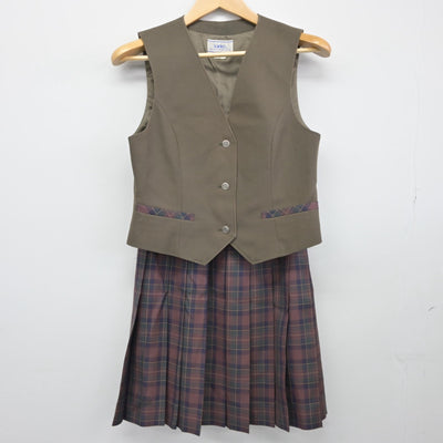 【中古】北海道 札苗中学校 女子制服 3点（ブレザー・ベスト・スカート）sf025581