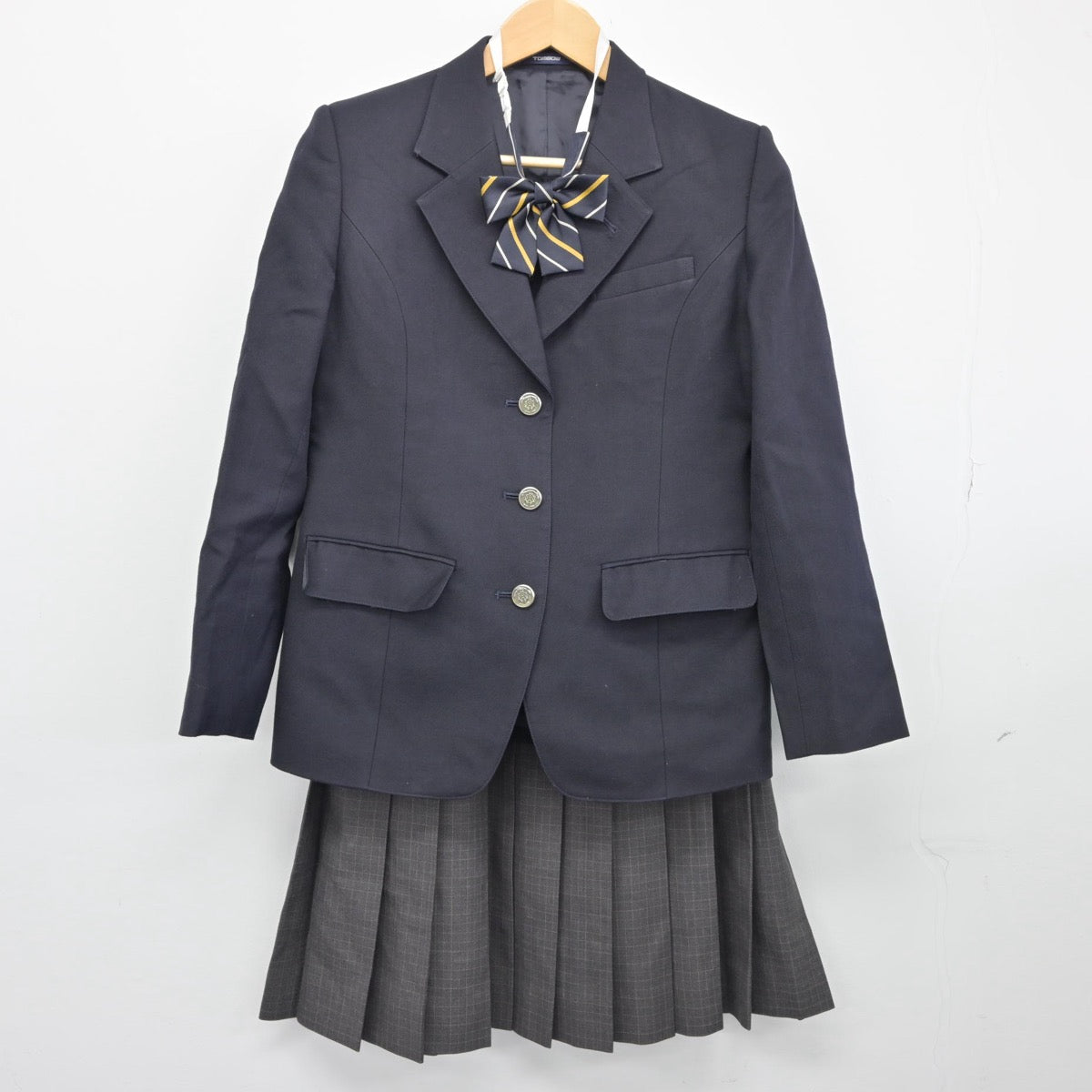 【中古】北海道 札幌平岸高等学校 女子制服 4点（ブレザー・ベスト・スカート）sf025582