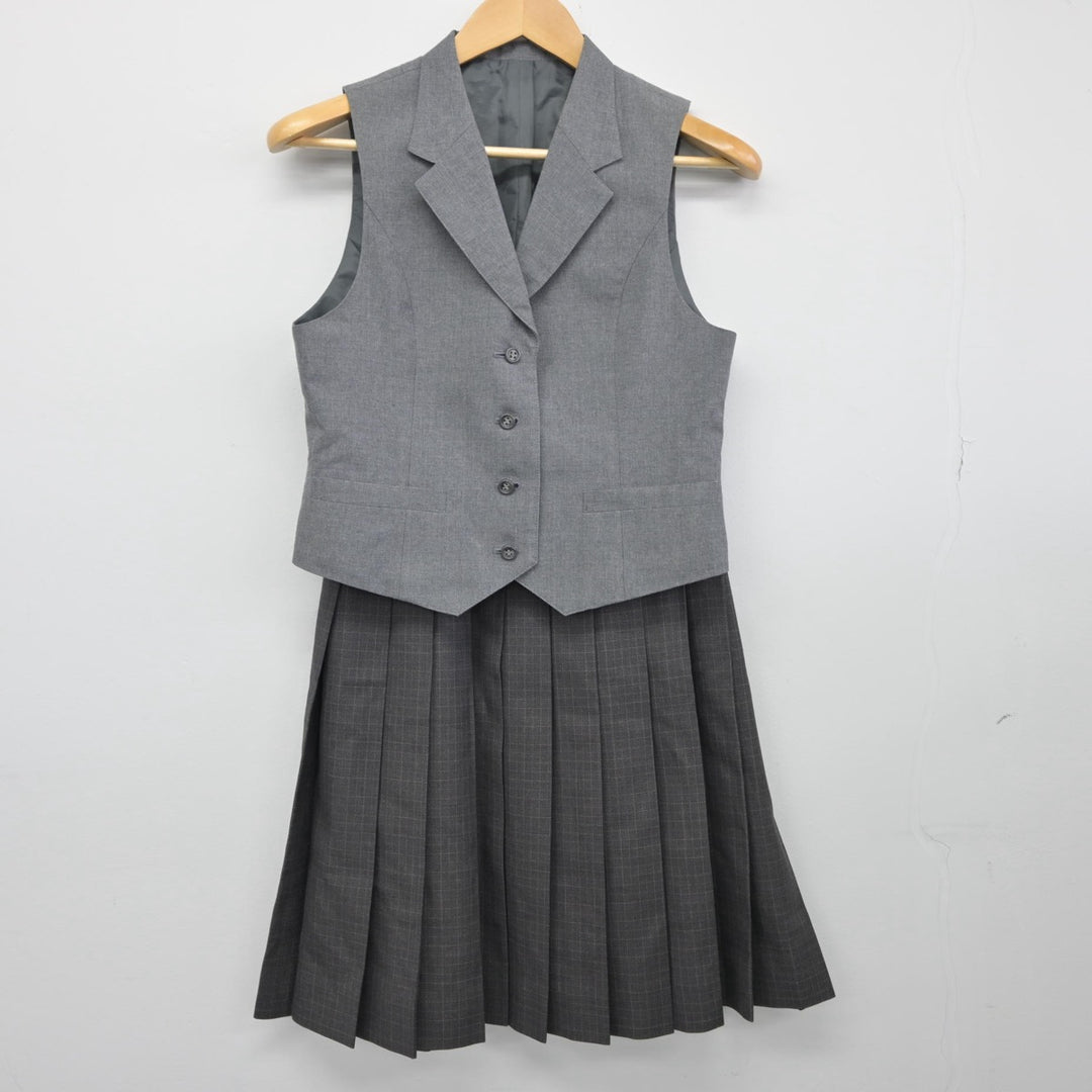 【中古】北海道 札幌平岸高等学校 女子制服 4点（ブレザー・ベスト・スカート）sf025582