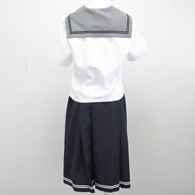 【中古】愛媛県 済美高等学校 女子制服 5点（セーラー服・スカート）sf025585