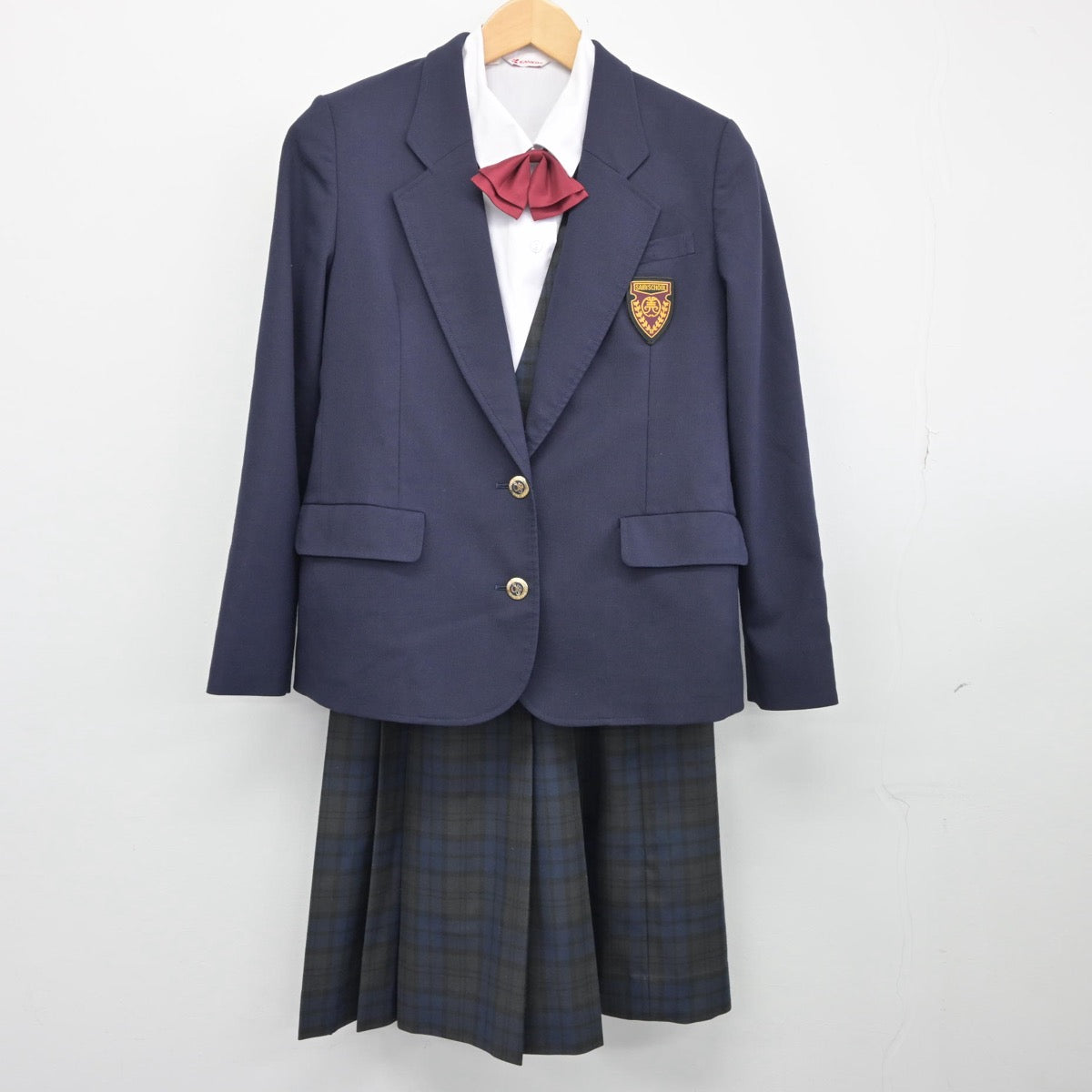 【中古】愛媛県 済美高等学校 女子制服 5点（ブレザー・ベスト・シャツ・スカート）sf025586