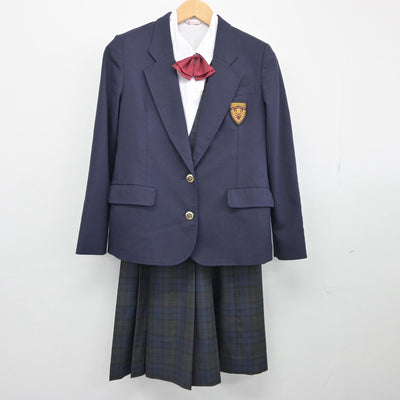 【中古】愛媛県 済美高等学校 女子制服 5点（ブレザー・ベスト・シャツ・スカート）sf025586