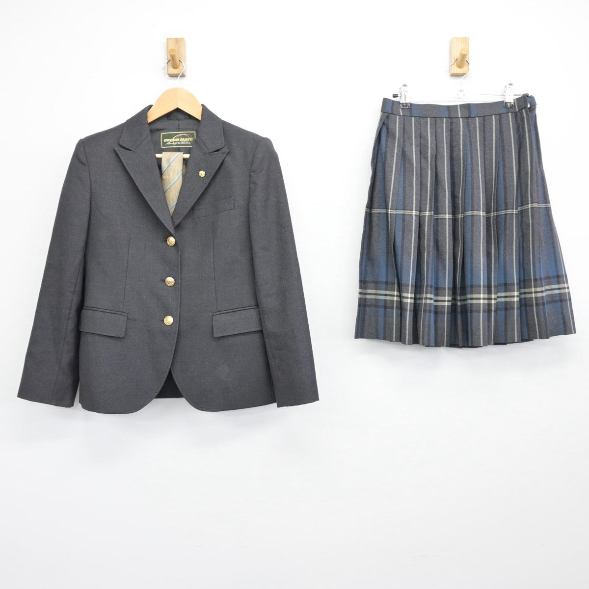 【中古】東京都 三田高等学校 女子制服 3点（ブレザー・スカート）sf025593