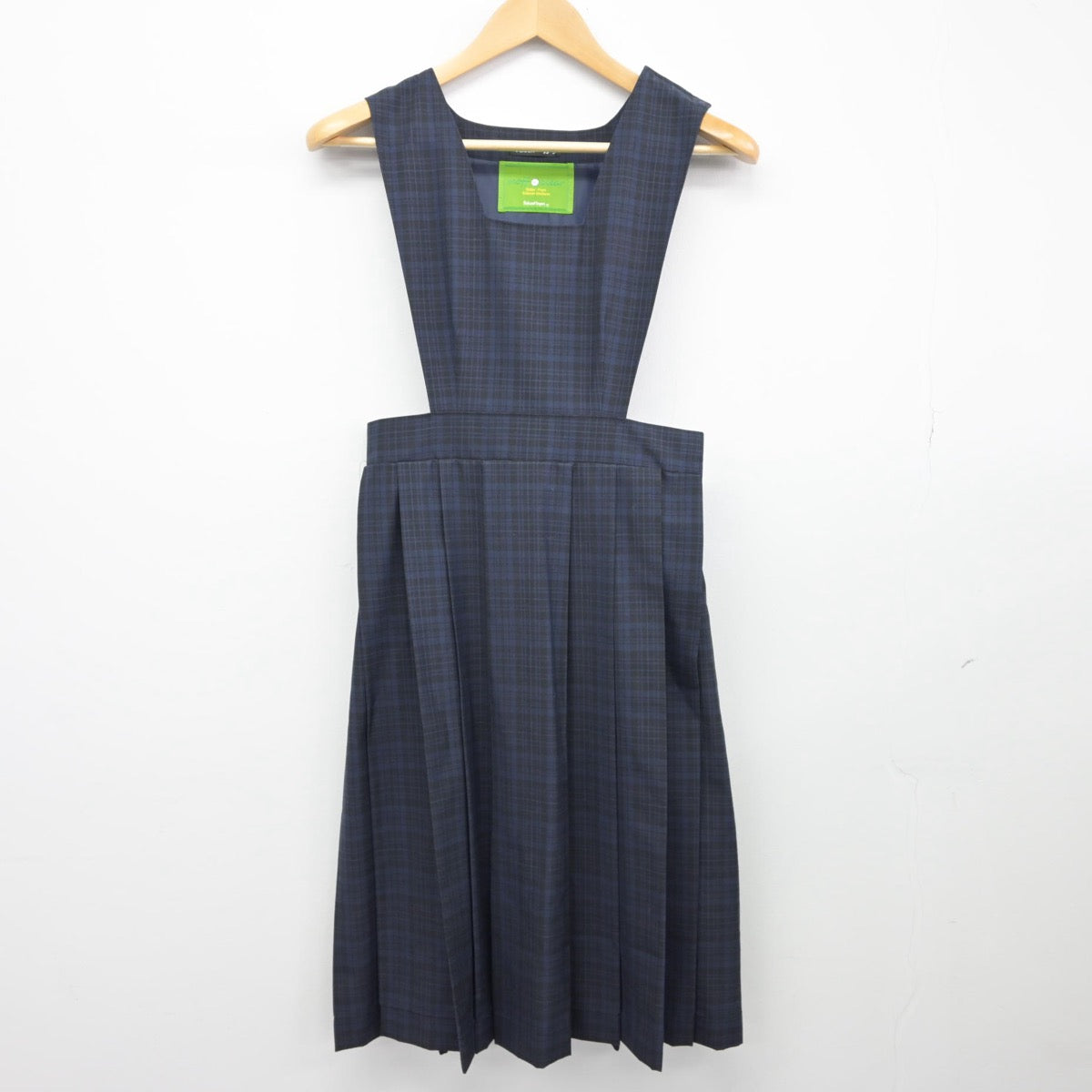 【中古】福岡県 次郎丸中学校 女子制服 2点（シャツ・ジャンパースカート）sf025595