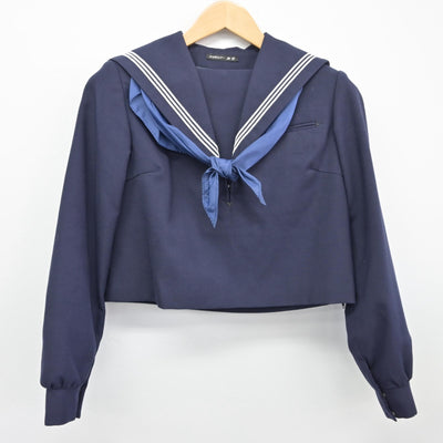 【中古】福岡県 次郎丸中学校 女子制服 3点（セーラー服・ジャンパースカート）sf025596