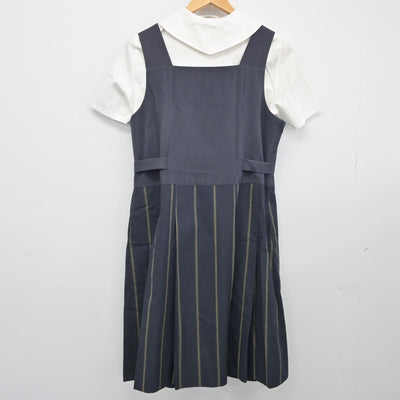 【中古】佐賀県 佐賀清和高等学校 女子制服 2点（シャツ・ジャンパースカート）sf025601