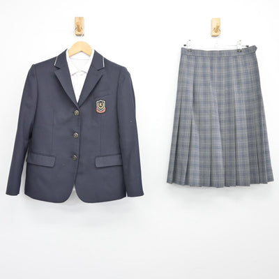 【中古】三重県 神戸中学校 女子制服 3点（ブレザー・シャツ・スカート）sf025602