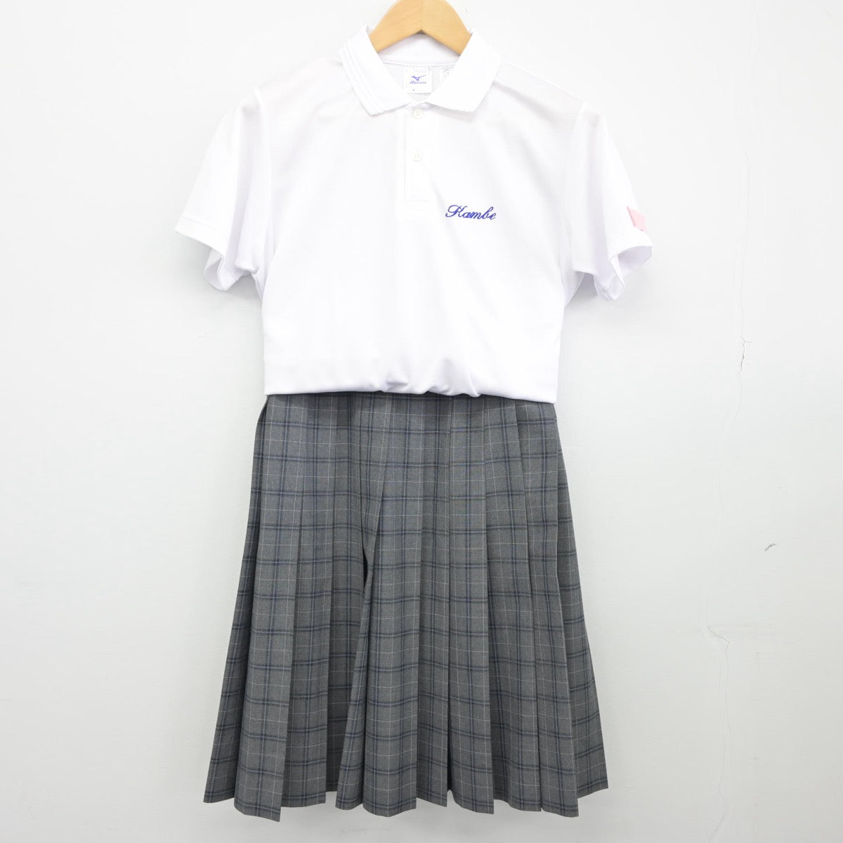 【中古】三重県 神戸中学校 女子制服 3点（シャツ・スカート）sf025603