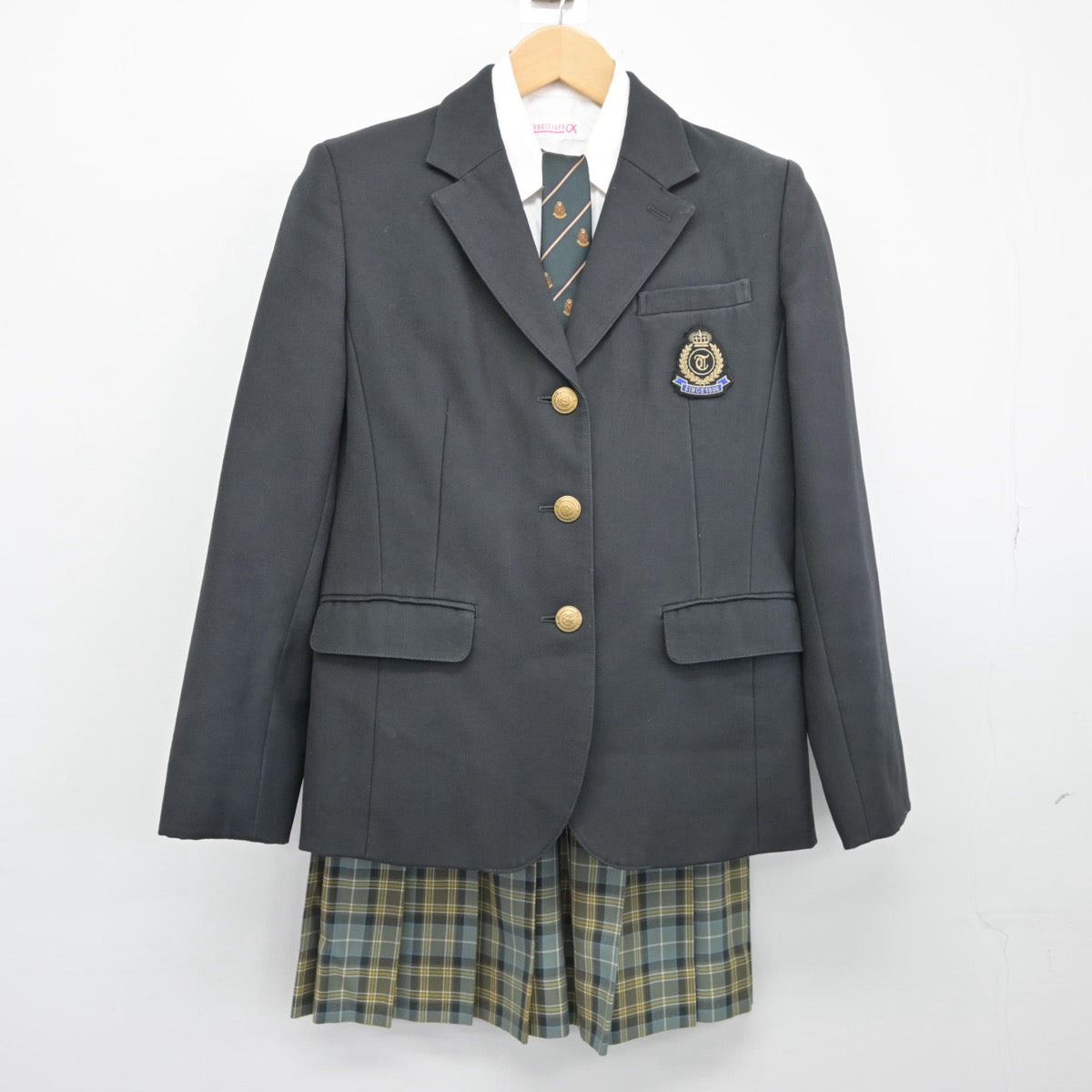 【中古】東京都 東洋高等学校 女子制服 5点（ブレザー・シャツ・スカート）sf025605