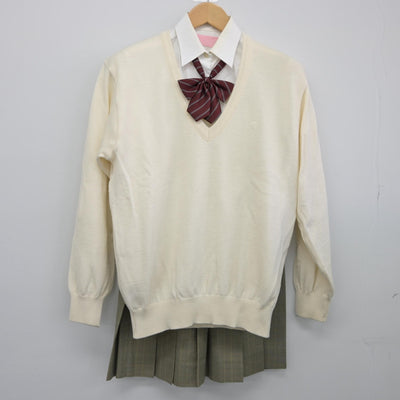 【中古】東京都 東洋高等学校 女子制服 4点（ニット・シャツ・スカート）sf025606