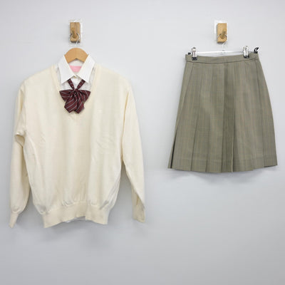 【中古】東京都 東洋高等学校 女子制服 4点（ニット・シャツ・スカート）sf025606