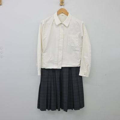 【中古】三重県 津商業高等学校 女子制服 2点（シャツ・スカート）sf025610