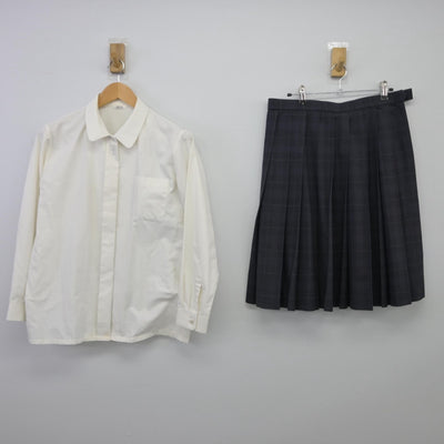 【中古】三重県 津商業高等学校 女子制服 2点（シャツ・スカート）sf025610