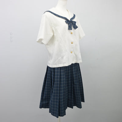 【中古】三重県 津商業高等学校 女子制服 3点（セーラー服・スカート）sf025611