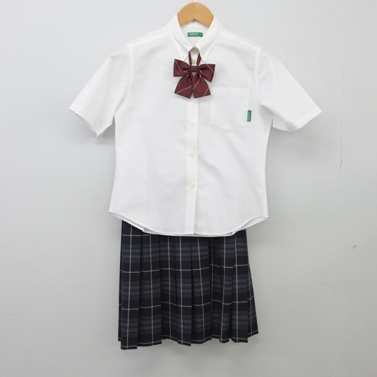 【中古】香川県 高松中央高等学校 女子制服 3点（シャツ・スカート）sf025618