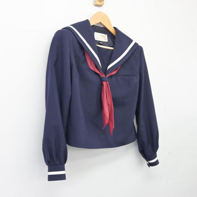 【中古】香川県 屋島中学校 女子制服 2点（セーラー服）sf025619