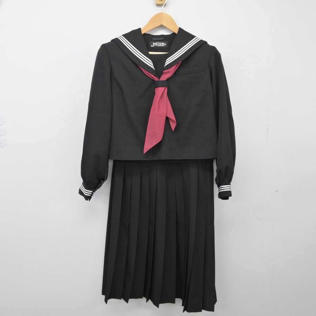 中学 制服一式 中古制服】青森県 三沢市立第一中学校 女子制服 4点（セーラー服