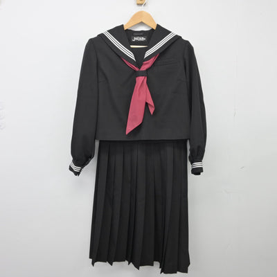 【中古】青森県 三沢市立第一中学校 女子制服 4点（セーラー服・セーラー服・スカート）sf025629