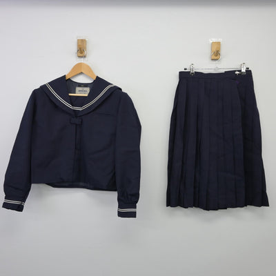 【中古】福井県 藤島高等学校 女子制服 2点（セーラー服・スカート）sf025639