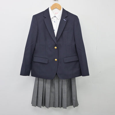 【中古】大阪府 近畿大学附属高等学校 女子制服 5点（ブレザー・シャツ・スカート）sf025645