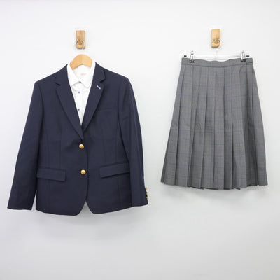 【中古】大阪府 近畿大学附属高等学校 女子制服 5点（ブレザー・シャツ・スカート）sf025645