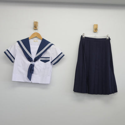 【中古】大阪府 大阪成蹊女子高等学校 女子制服 3点（セーラー服・スカート）sf025658