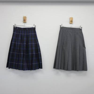 【中古】神奈川県 桐蔭学園高等学校 女子制服 3点（ニットベスト・スカート）sf025662