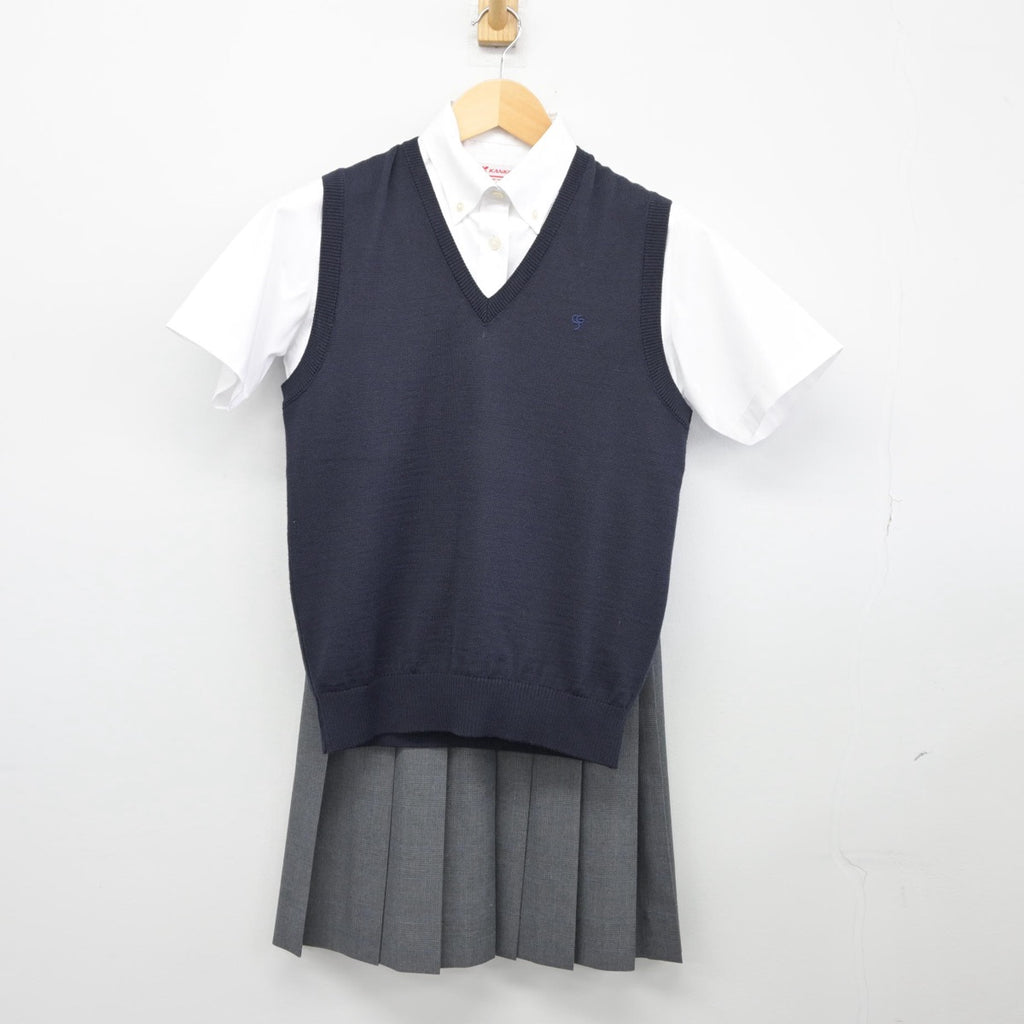 【中古制服】兵庫県 須磨学園高等学校 女子制服 3点（ニットベスト・シャツ・スカート）sf025672【リサイクル学生服】 | 中古制服通販パレイド