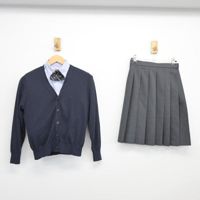 【中古】兵庫県 須磨学園高等学校 女子制服 4点（ニット・シャツ・スカート）sf025674