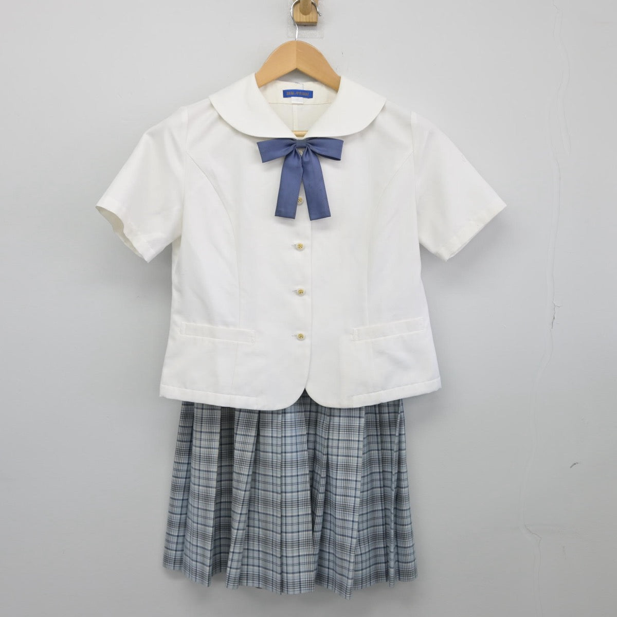 【中古】山梨県 山梨学院高等学校 女子制服 5点（シャツ・スカート）sf025696