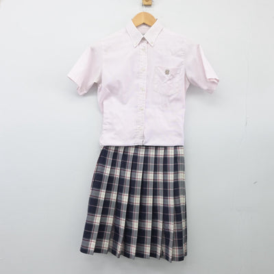 【中古】福岡県 福岡大学附属若葉高等学校 女子制服 3点（シャツ・ニットベスト・スカート）sf025706