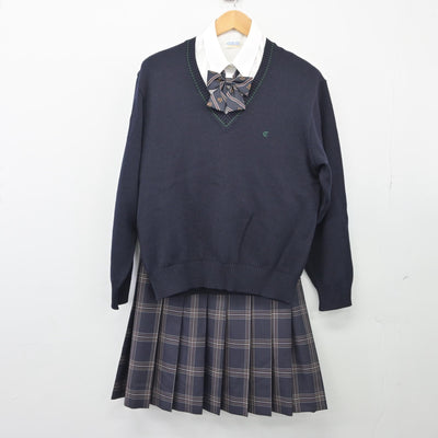 【中古】埼玉県 所沢中央高等学校 女子制服 5点（ブレザー・シャツ・ニット・スカート）sf025710