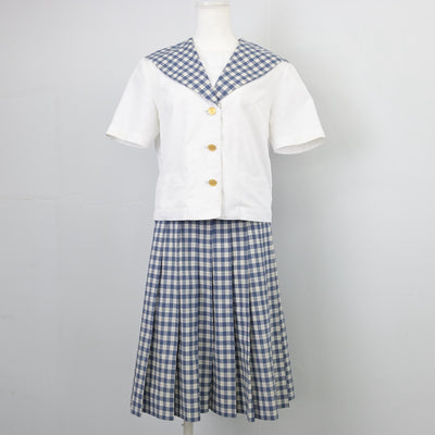 【中古】宮城県 聖和学園高等学校 女子制服 2点（セーラー服・スカート）sf025715