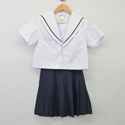 【中古】愛知県 旭丘高等学校 女子制服 4点（セーラー服・セーラー服・スカート）sf025719