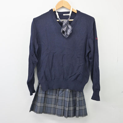 【中古】東京都 東京成徳大学高等学校 女子制服 4点（ブレザー・ニット・スカート）sf025722