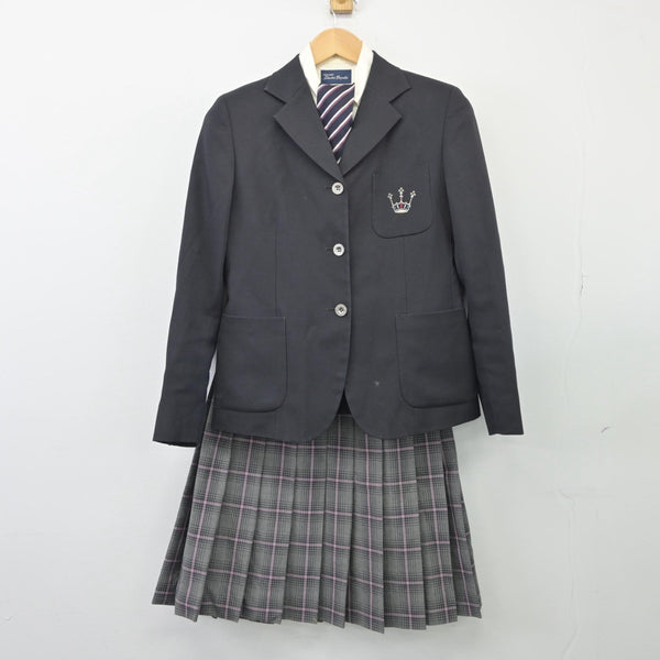 中古制服】岡山県 岡山商科大学附属高等学校 女子制服 4点（ブレザー・シャツ・スカート）sf025725【リサイクル学生服】 | 中古制服通販パレイド