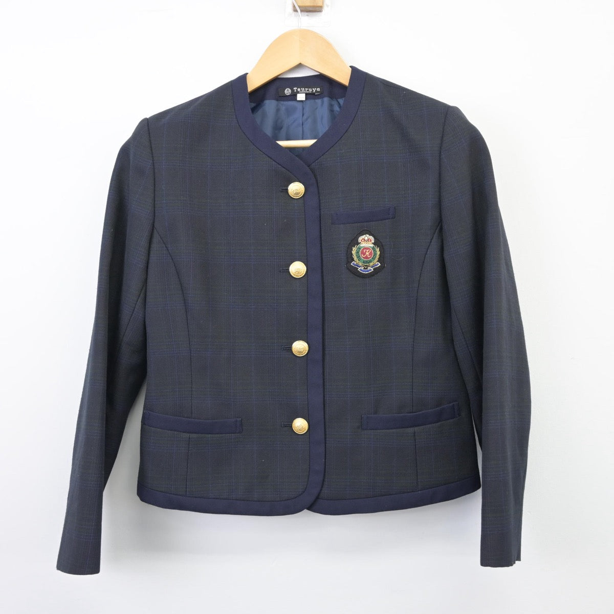 【中古】熊本県 熊本国府高等学校 女子制服 2点（ブレザー・ジャンパースカート）sf025734