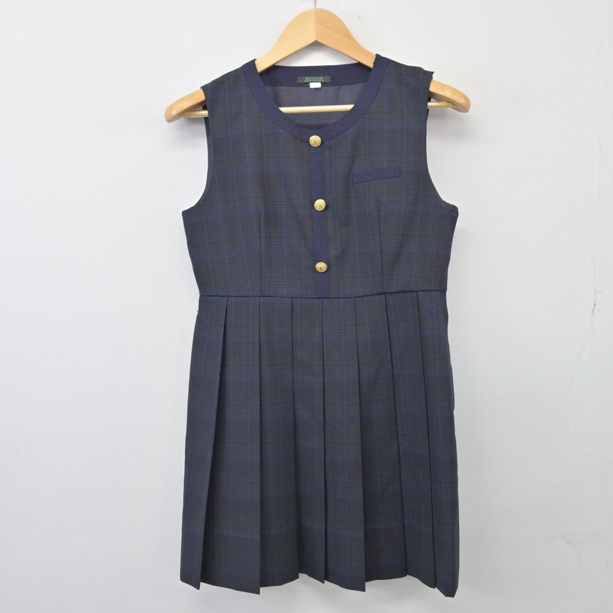 【中古】熊本県 熊本国府高等学校 女子制服 2点（ブレザー・ジャンパースカート）sf025734