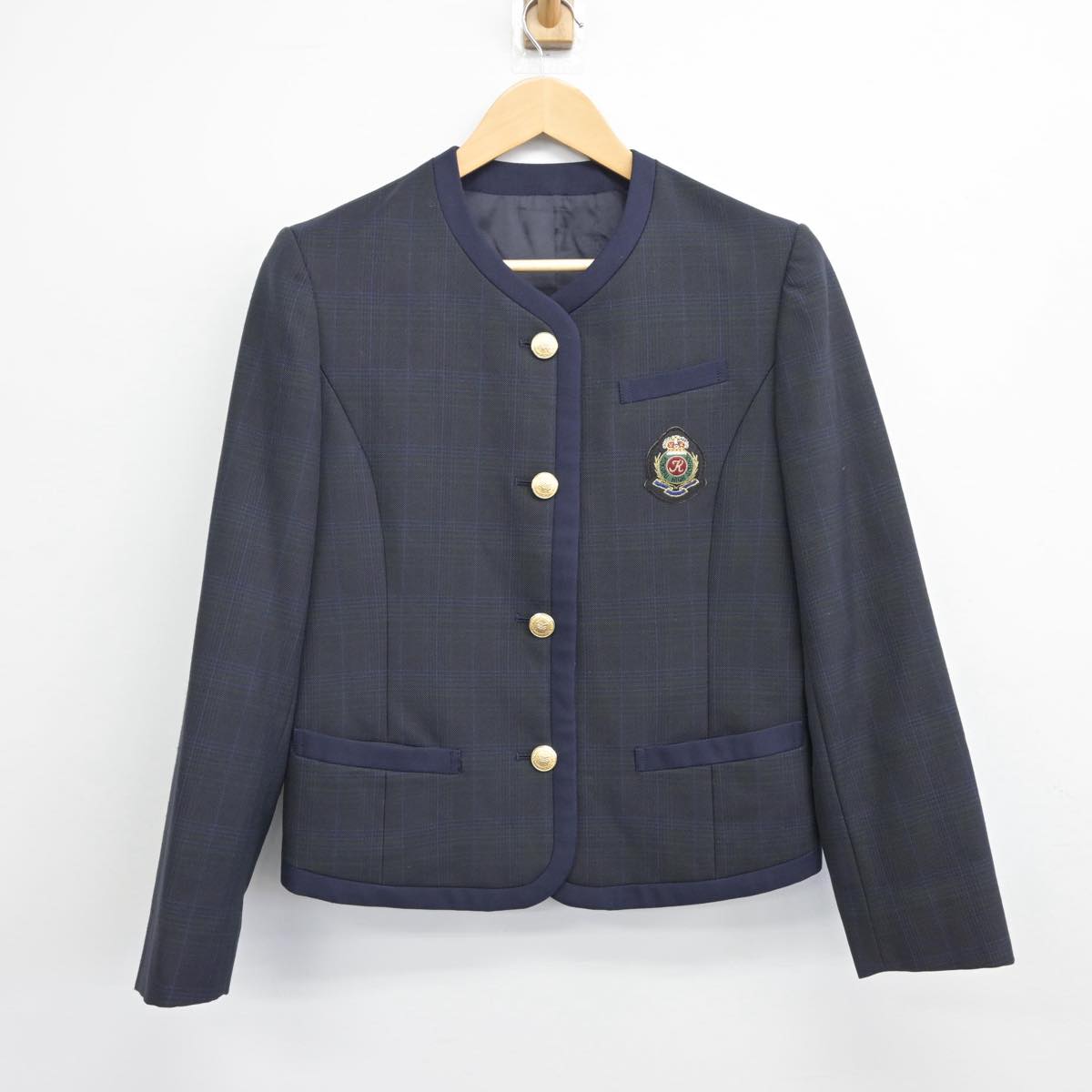 【中古】熊本県 熊本国府高等学校 女子制服 2点（ブレザー・ジャンパースカート）sf025761