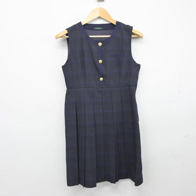 【中古】熊本県 熊本国府高等学校 女子制服 2点（ブレザー・ジャンパースカート）sf025761