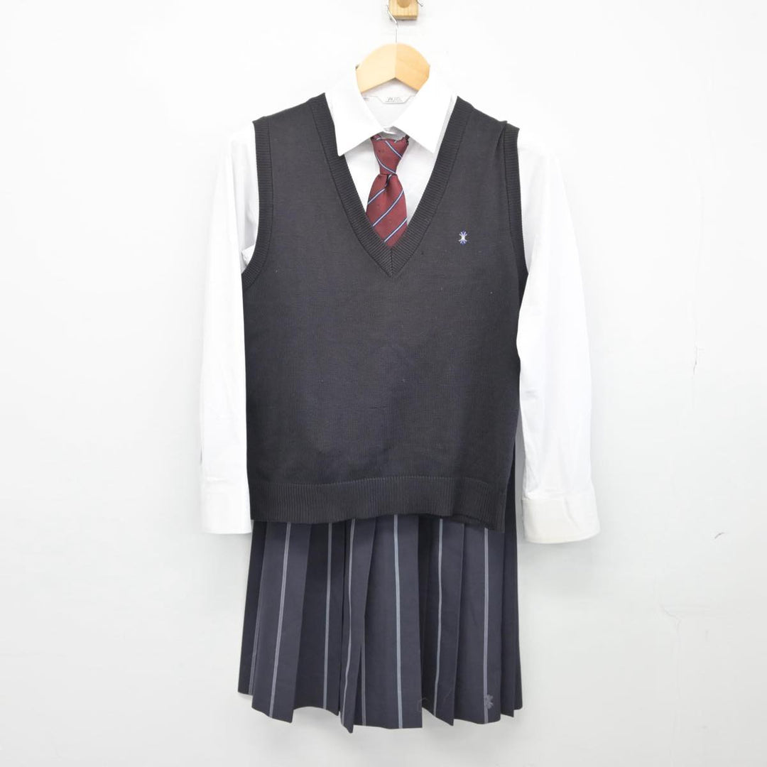 中古制服】広島県 如水館高等学校 女子制服 5点（ニットベスト・シャツ・スカート）sf025763【リサイクル学生服】 | 中古制服通販パレイド