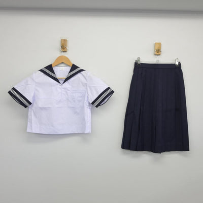 【中古】東京都 豊島岡女子学園高等学校 女子制服 2点（セーラー服・スカート）sf025767