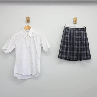 【中古】東京都 南多摩高等学校 女子制服 2点（シャツ・スカート）sf025774