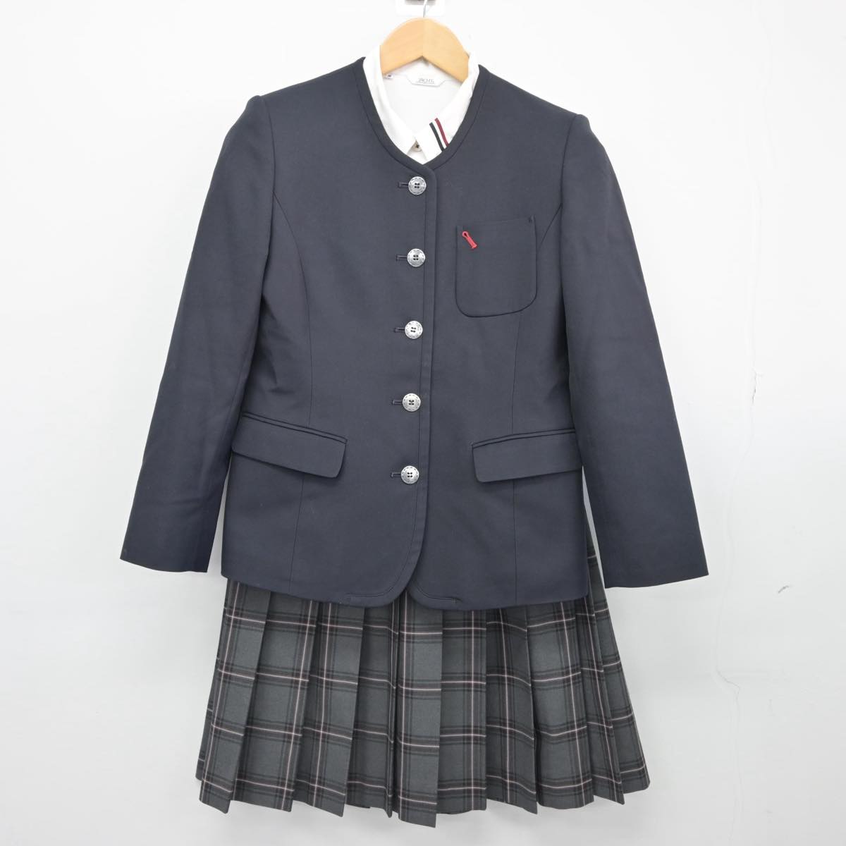 【中古】山口県 柳井商工高等学校 女子制服 3点（ブレザー・シャツ・スカート）sf025782