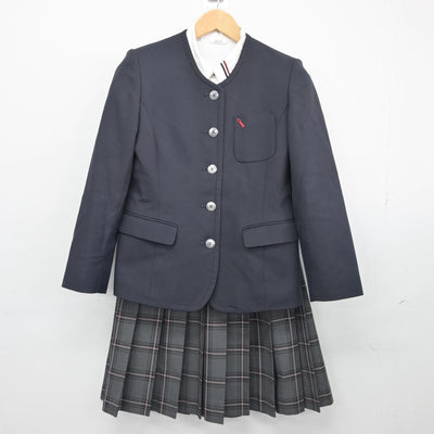 【中古】山口県 柳井商工高等学校 女子制服 3点（ブレザー・シャツ・スカート）sf025782